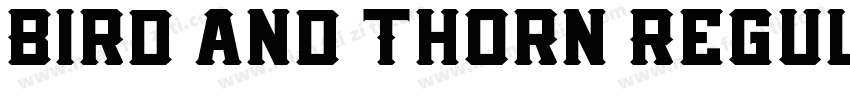 Bird and Thorn Regul字体转换
